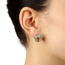Encore by Le Vian 14k Gold Sapphire/ 1ct TDW Diamond Earrings (H-I, SI1-SI2)