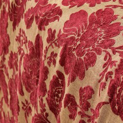 Victoria Burgundy Floral Chenille Bedspread