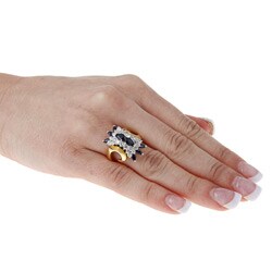 18k Gold 1 1/2ct TDW Diamond and Sapphire Ring (I-J, SI1-SI2)