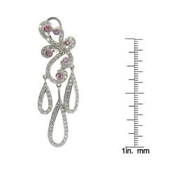 Sterling Silver Cubic Zirconia Teardrop Dangle Earrings
