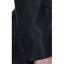 Ferrecci Men's Shiny Black 2-button Slim Fit Suit