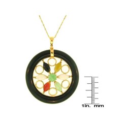 Mason-Kay 14k Yellow Gold Multicolor Necklace