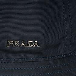 Prada Navy Blue Silk-blend Bucket Hat 