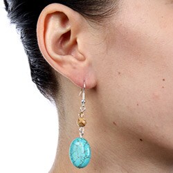 Crystale Created Stone Dangle Earrings