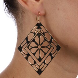 Caribe Gold 14k Gold over Sterling Silver Toledo Drop Earrings