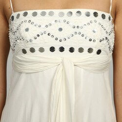 Issue New York Women's Silk Beaded Evening Gown