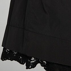 Betsey Johnson Women's Black Belted Lace Raincoat
