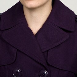 Miss Sixty Women's Double-Breasted Wool Coat FINAL SALE