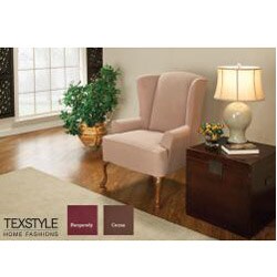 TexStyle Hawthorne Stretch T-cushion Wing Chair Slipcover