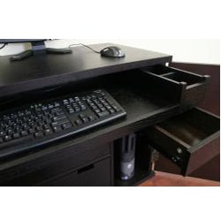 Ferron Black Wood Cabinet-style Modern Computer Desk