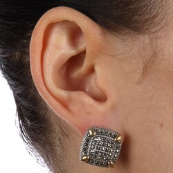 MARC Sterling Silver Marcasite Square Earrings