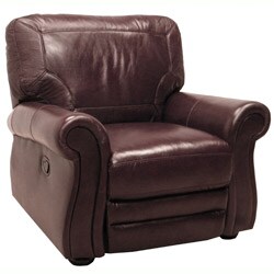 Winchester Burgundy Italian Leather Reclining Sofa, Loveseat and Chair