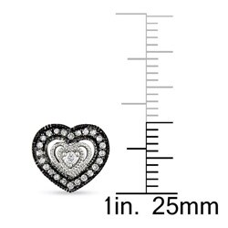 10k White Gold 1/6ct TDW Diamond Heart Earrings (H-I, I1-I2)
