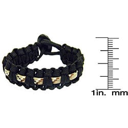 Paracord Black and Green Camo Bracelet (USA)