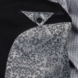 U & I Men's Black Linen 2-button Suit
