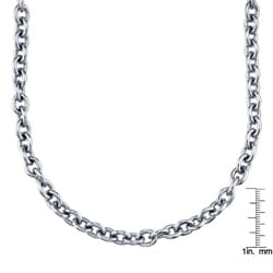 Stainless Steel 24-inch Rolo Link Necklace