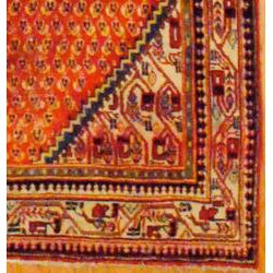 Persian Hand-knotted Rust/ Ivory Tribal Hamadan Wool Rug (4' x 12'6)