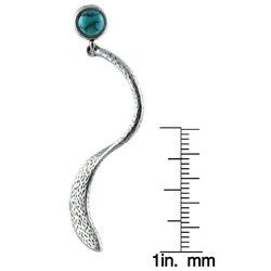Silvermoon Sterling Silver Turquoise Swirl Earrings