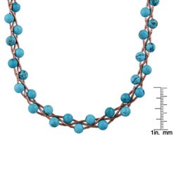Silvermoon Copper Howlite Bead Woven Necklace