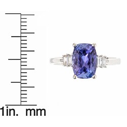 Dyach 14k White Gold Tanzanite and 1/4ct TDW Diamond Ring (G-H, I1-I2)