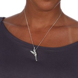 Disney's Tinkerbell Sterling Silver Crystal Necklace