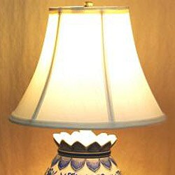 Blue and White Tulip Porcelain Table Lamp
