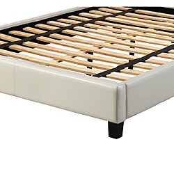 ETHAN HOME Sarajevo White Vinyl Column King-size Platform Bed