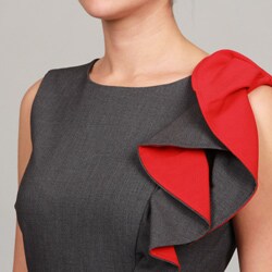 Calvin Klein Women's Ruffle Detail Stretch Dress