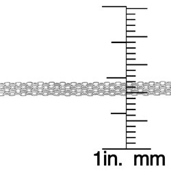 14k White Gold 18-inch Bizmark Chain