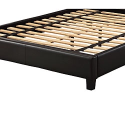 Sarajevo Dark Brown Vinyl Queen Platform Bed