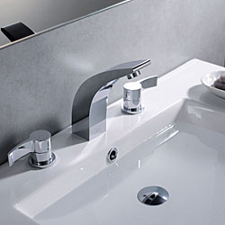 Kraus Illusio Double Handle Widespread Vessel Chrome Faucet 