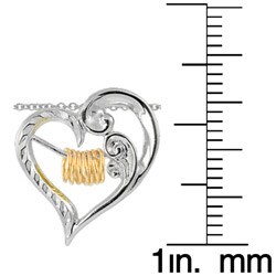 Wish Ring Sterling Silver Heart Necklace