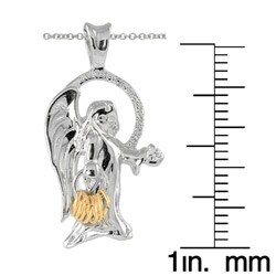 Wish Ring Sterling Silver Cubic Zirconia Guardian Angel Necklace