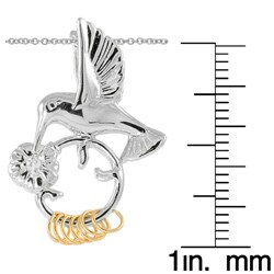 Wish Ring Sterling Silver Cubic Zirconia Hummingbird Necklace