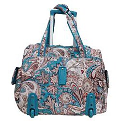 Olympia Blue Paisley Rolling Fashion Carry-On Tote