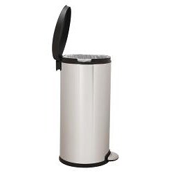 simplehuman Brushed Stainless Steel Round Step 8-gallon Trash Can