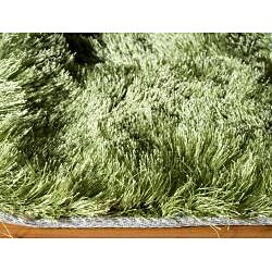 Hand-Tufted Posh Apple Green Shag Rug (2' x 3')