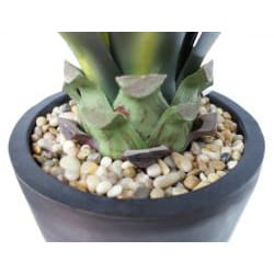 Laura Ashley 44 Inch Realistic Silk Giant Aloe Plant with Contemporary Planter