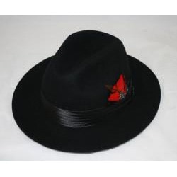 Ferrecci Men's Black Stingy Fedora Hat