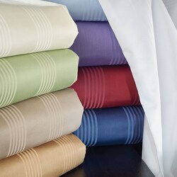 Fresno Stripe Cotton Sateen 400 Thread Count Full Sheet Set