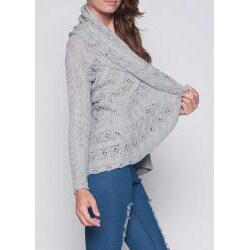 Elan Women's Pointelle Circle Sweater Wrap
