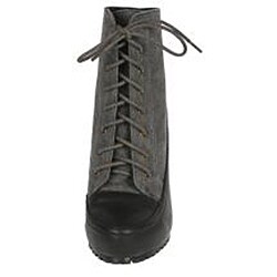 Beston Elegant Women's 'Toky-1' Black Denim Ankle Boots