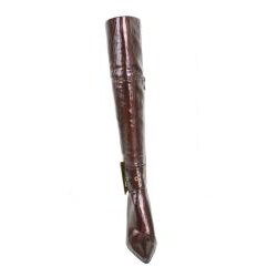 Beston Italina Women's Faux Leather Brown Over-the-Knee Boots