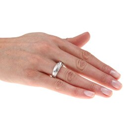 Sterling Silver Men's 1/10ct TDW Diamond 5-stone Ring (H-I, I2-I3)