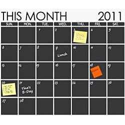 Instant Chalkboard Calendar Sticker