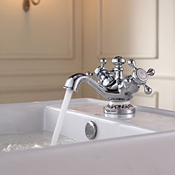 Kraus Apollo Single-hole Basin Faucet and Pop Up Drain with Overflow Chrome