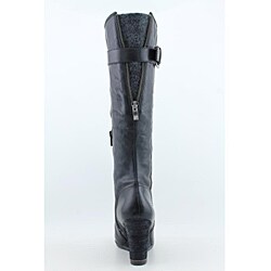 naya black leather boots