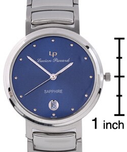 Lucien Piccard Men's Blue Dial Silvertone Watch