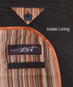Black Rivet Men's Cord Blazer