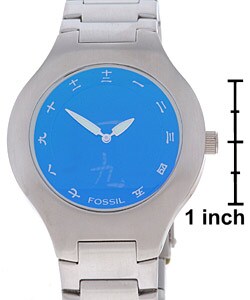 Fossil Men's Big Tic Blue Dial Stainless Steel Watch